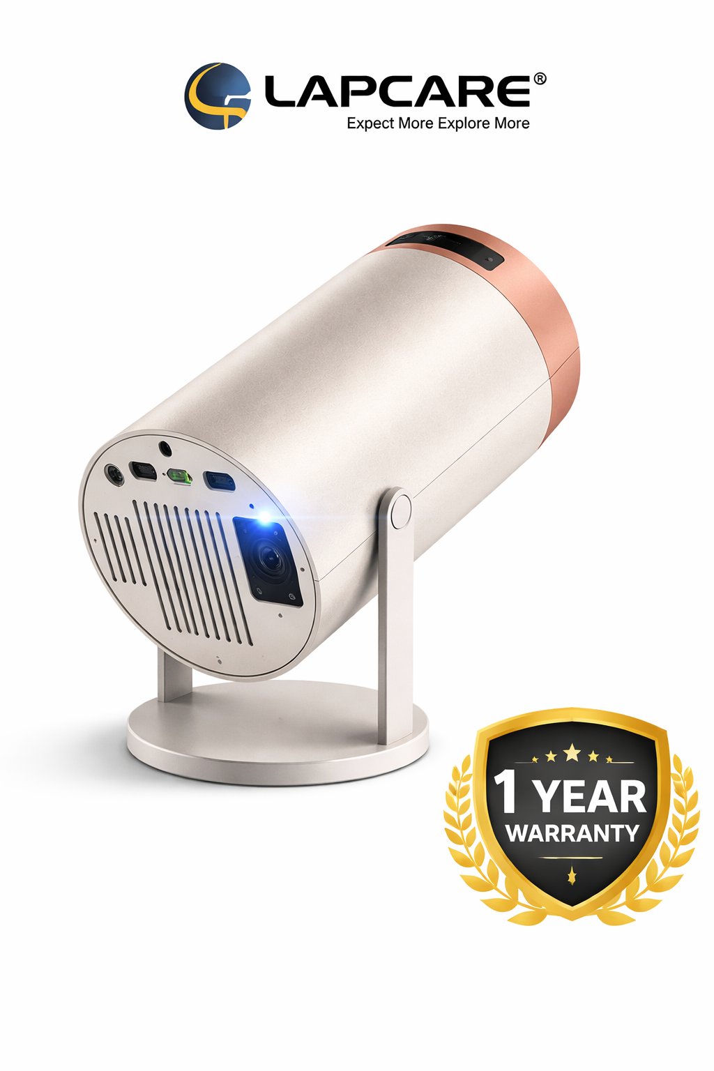 Lapcare Laplay 1080P Full HD Portable Projector | 1-Year Replacement Warranty | Home Theatre Projector India