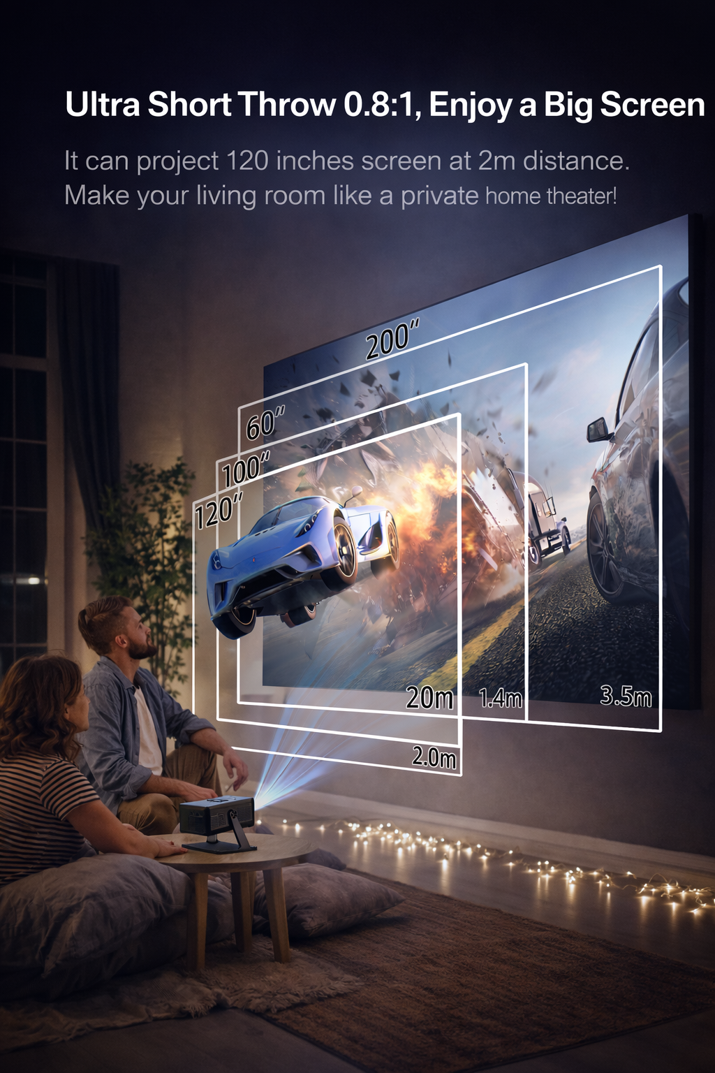 NANO TECH 4K Smart Portable Projector