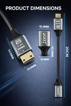 UPORT Mini HDMI to HDMI Female Adapter Cable (20cm)