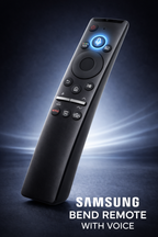Huvayu Samsung Bend Remote with Voice Control | Smart Bluetooth TV Remote with Mic