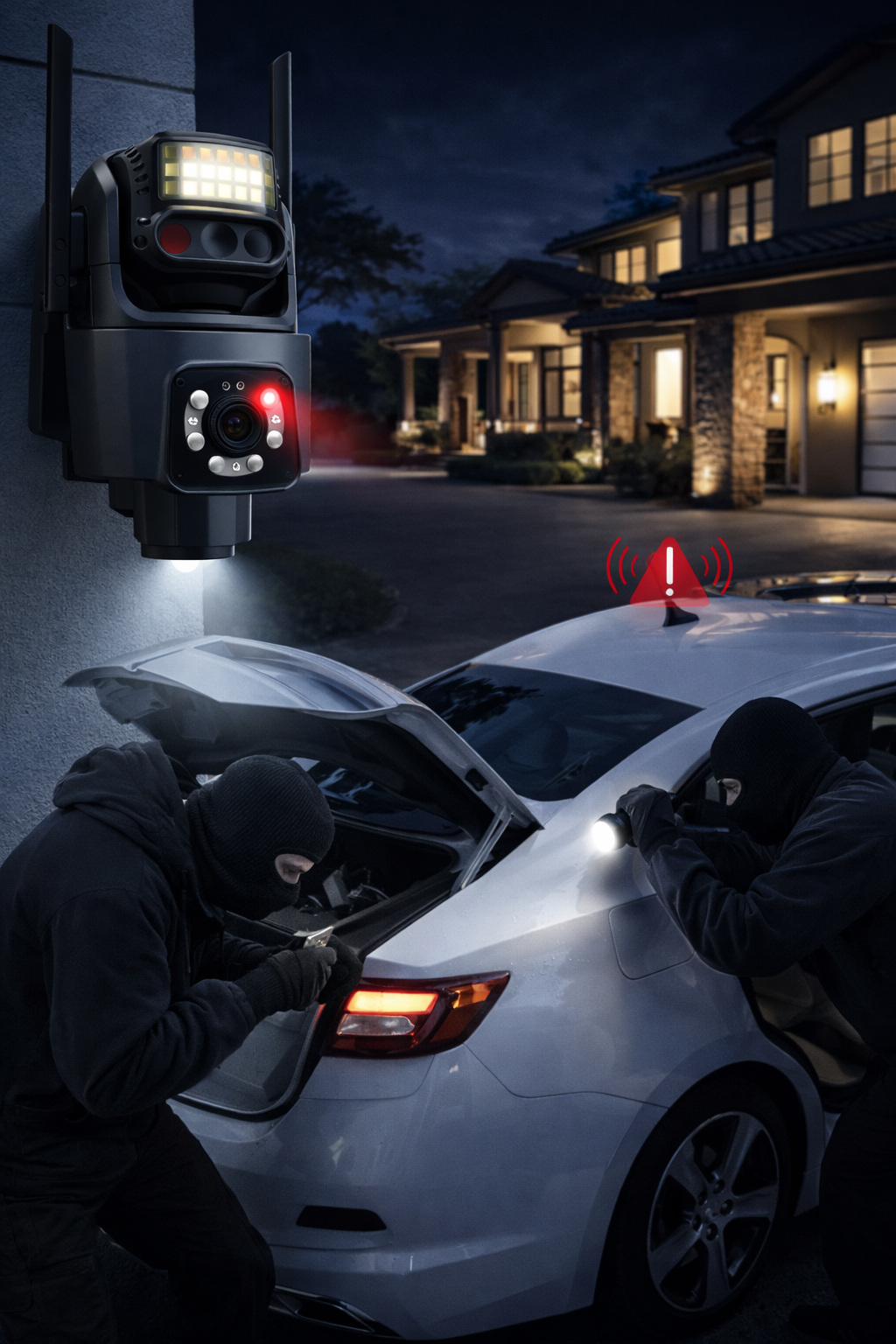 Dual Lens Linkage Security Camera | 3+3MP | Wi-Fi / SIM Variants