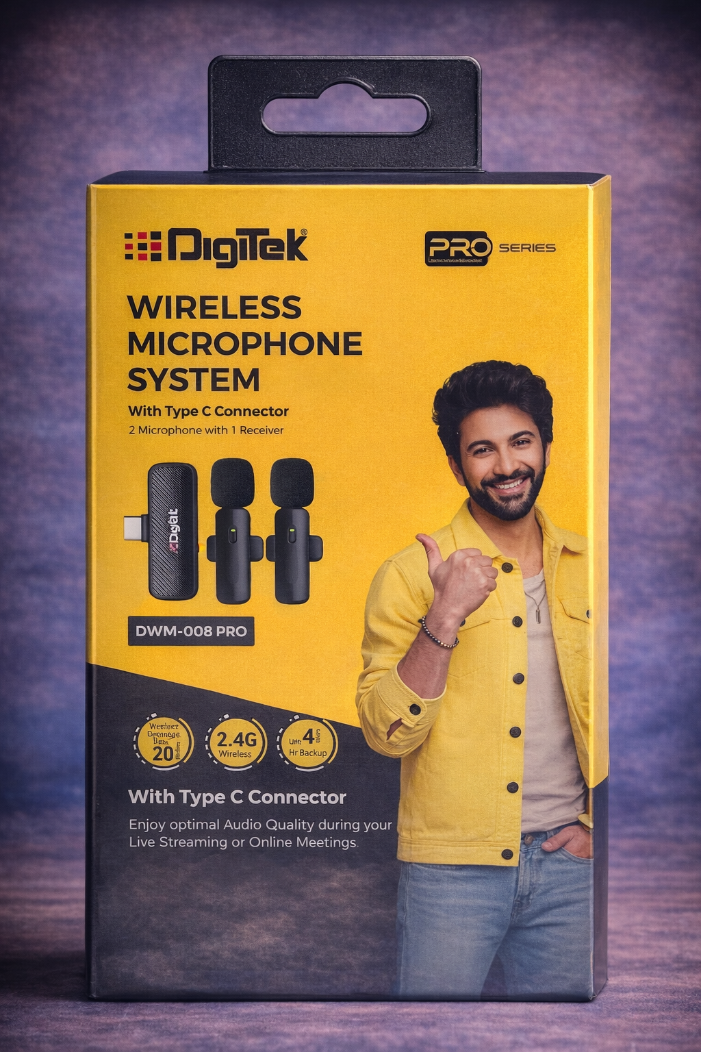 DigiTek DWM-008 PRO Wireless Microphone System (Type-C) – Dual Mic with Receiver | Pro Audio for Creators