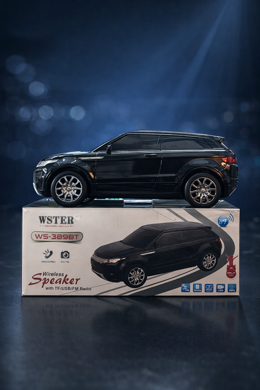 Car Design Bluetooth Speaker | Premium SUV Model Wireless Speaker with Deep Bass, LED Lights, USB/TF/FM | Portable Stylish Music Speaker