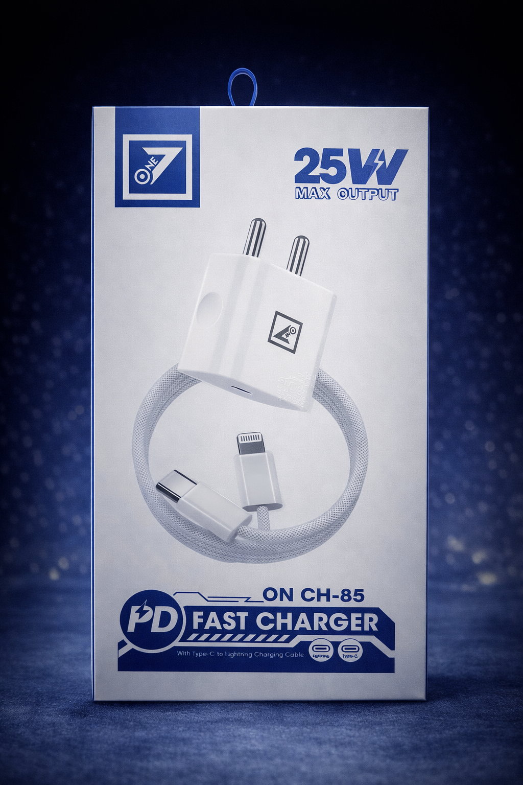 25W PD Fast Charger with Type-C to Lightning Cable | ONE7 ON CH-85