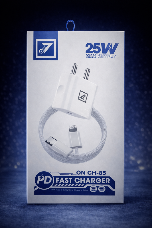 25W PD Fast Charger with Type-C to Lightning Cable | ONE7 ON CH-85