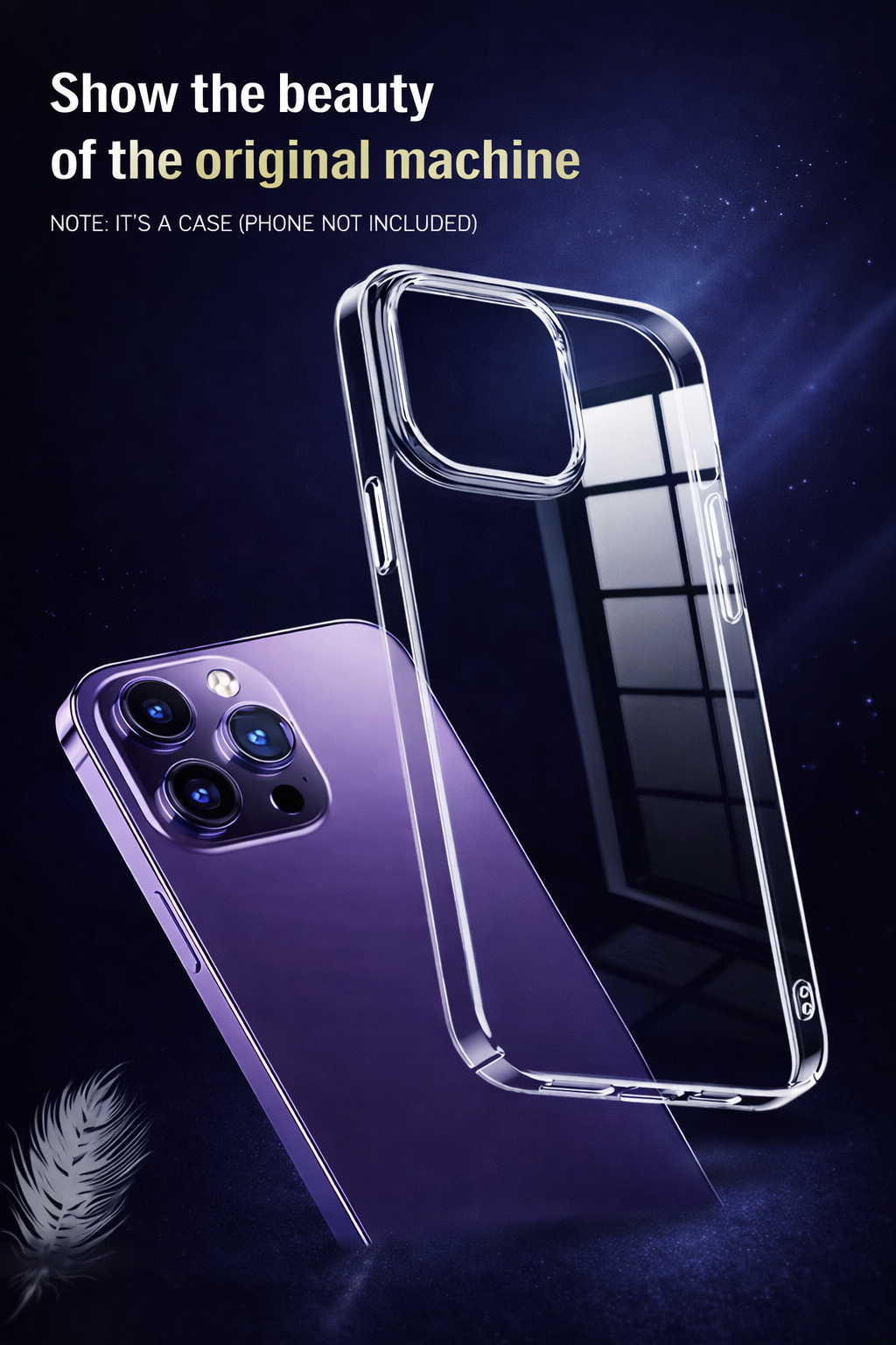 Slim Hard Shell Protective Crystal Clear Case for iPhone 13–17 Pro Max | Anti-Yellow Transparent Back Cover