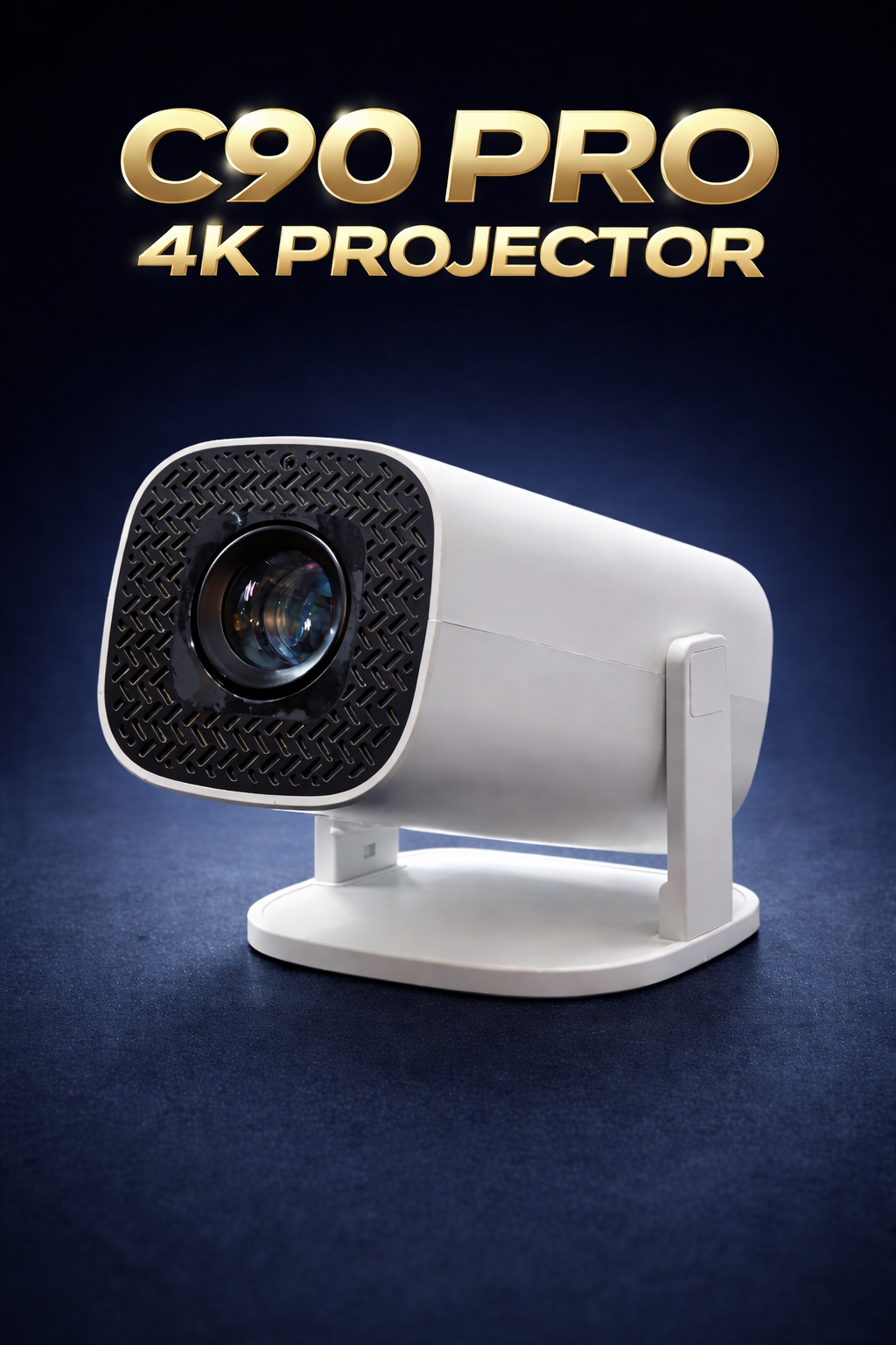 C90 Pro Portable 4K Projector | 5000 Lumens | Android Smart Projector | Lag-Free Home Cinema