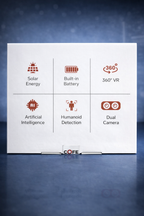 COFE Dual Lens Solar 4G Security Camera – 3MP + 3MP Linkage, 10X Zoom, 360° View (2-Year Warranty)