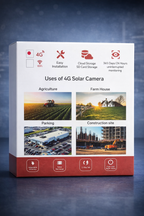 COFE Dual Lens Solar 4G Security Camera – 3MP + 3MP Linkage, 10X Zoom, 360° View (2-Year Warranty)