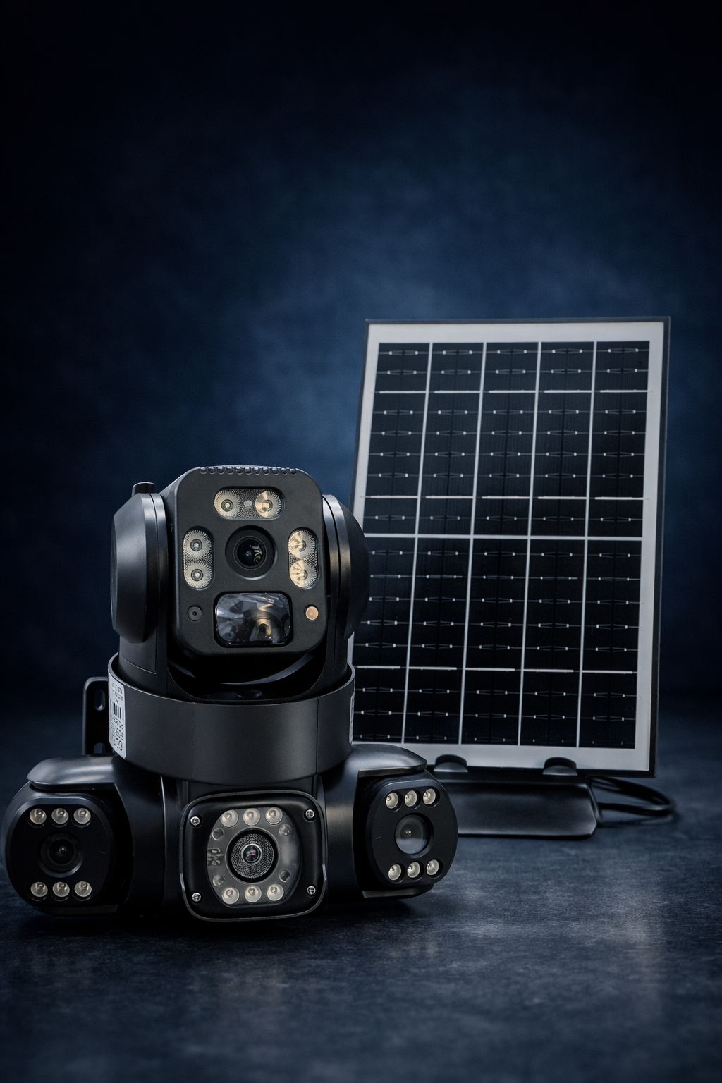 Intelligent Solar Security Camera – Triple Camera with SIM Support
