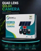 Daichi Quad Lens Solar Security Camera | 360° Smart AI Surveillance Camera with Night Vision & Two-Way Audio