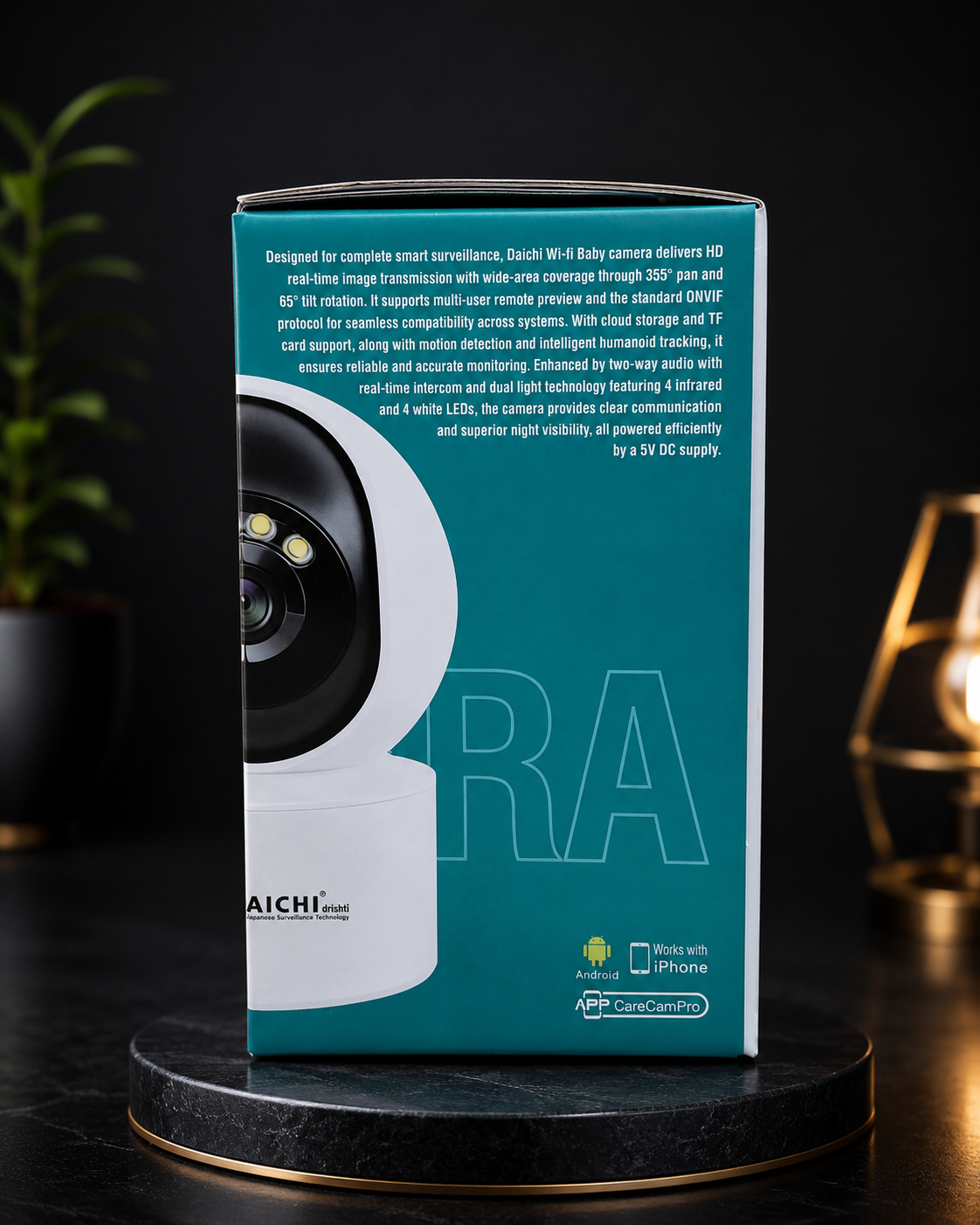 Daichi WiFi Baby Camera 3MP HD | Smart Baby Monitor with Night Vision, Motion Tracking & Two-Way Audio