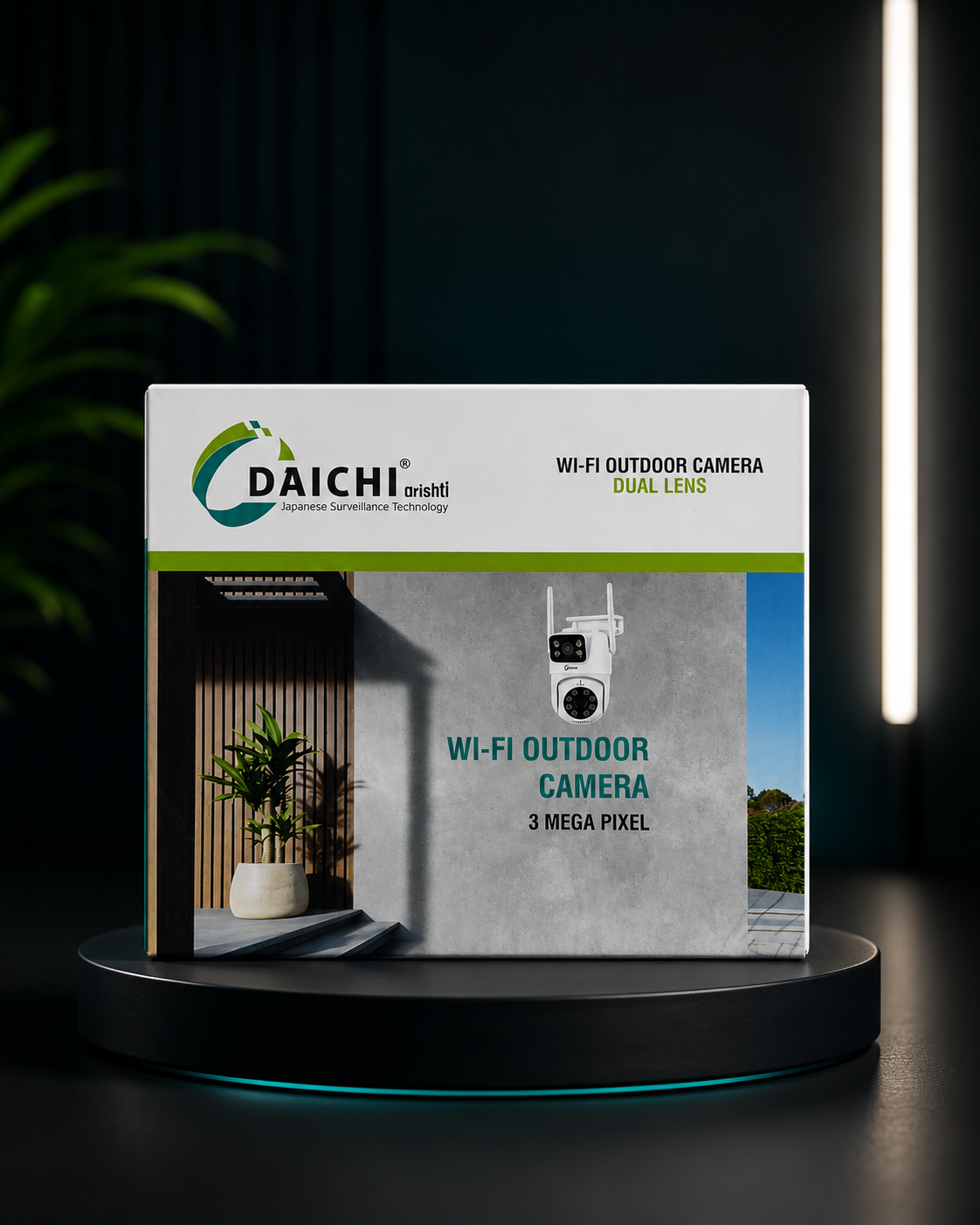 DAICHI Drishti 3MP Dual Lens WiFi Outdoor Security Camera