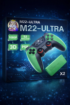 M22 Ultra Wireless Game Stick – 4K HD Retro Gaming Console with Dual Controllers | 52 Emulators | Plug & Play Gaming System