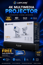 Lapcare Laploy 4K Multimedia Projector + FREE 40W Soundbar