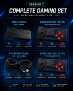 Version 7 Retro Mini HD Game Box – 4K Wireless TV Gaming Console with 2 Controllers | Plug & Play Classic Video Game Stick
