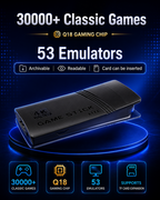 G5S Mini 4K Game Stick – 30000+ Retro Games Console | Q18 Gaming Chip | Wireless Controllers | 4K TV Gaming Console