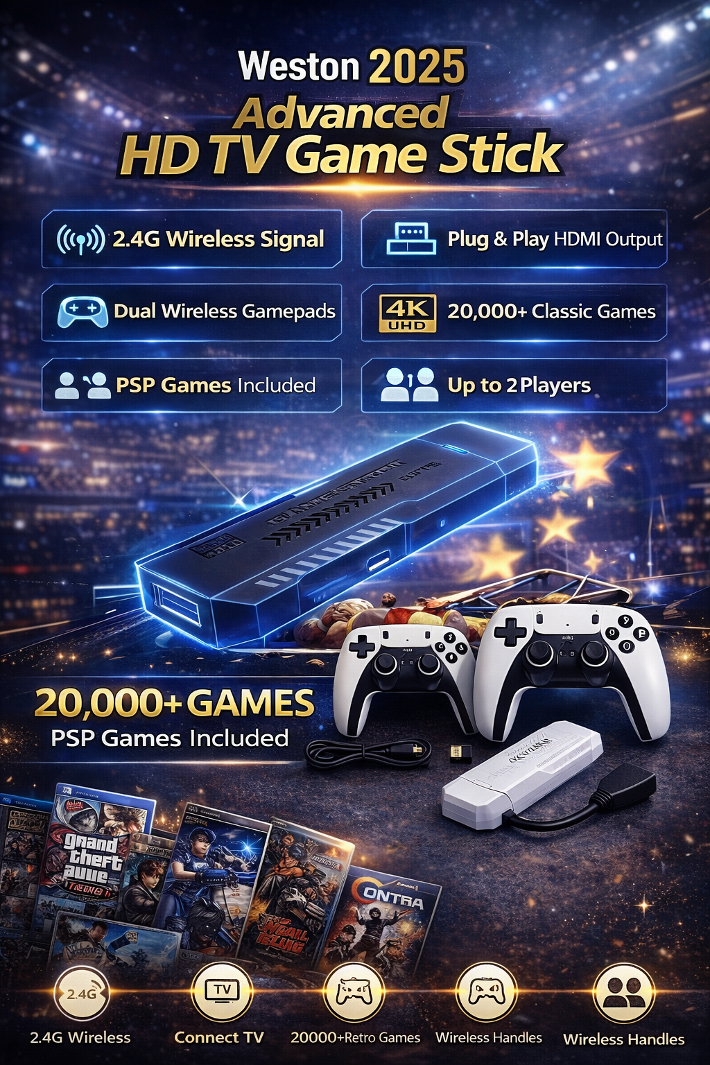 Weston M35 HD Game Stick – 20,000+ Games