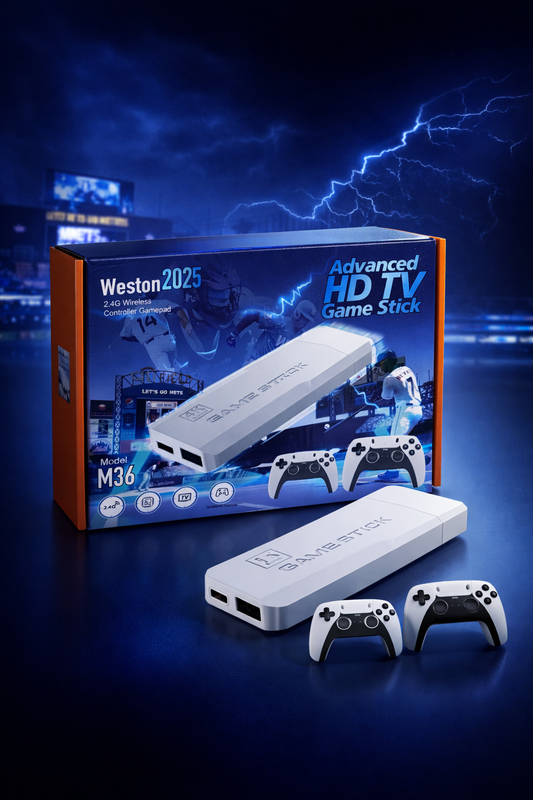 M36 4K HD Game Stick – 20,000+ Games with Wireless Controllers